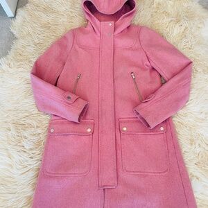 J Crew pink pea coat size 6 Tall